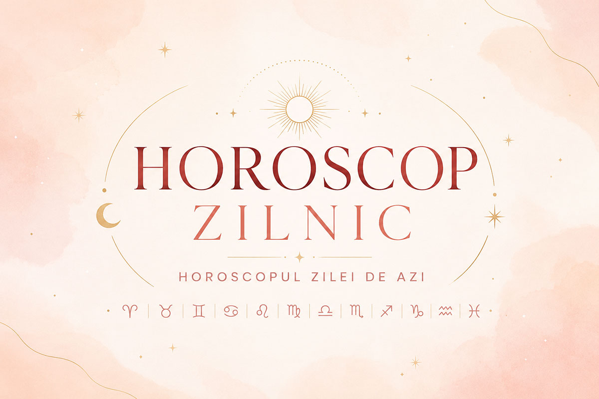 Horoscop zilnic cu simboluri zodiacale și soare